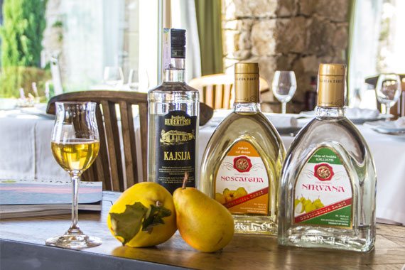 A new special selection of rakia in restaurant aEstivum